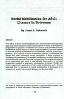 Social mobilisation for adult literacy in Botswana