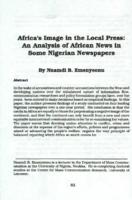 Africa's image in the local pess : an analysis of African news in some Nigerian newspapers