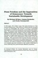 Press freedom and the imperatives of democracy : towards sustainable development