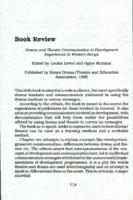 Book review : Drama and theatre communication in development experiences in Western Kenya. Loukle Levert and Opiyo Mumma (eds.). Kenya Drama/Theatre and Education Association, 1995