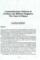 Communication policies in civilian and military regimes : the case of Ghana