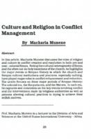 Culture and religion in conflict management