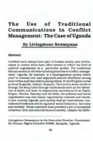 The use of traditional communications in conflict management : the case of Uganda