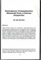 Participatory communication (research) from a Freirean perspective