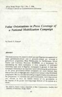 Value orientations in press coverage of a national mobilization campaign
