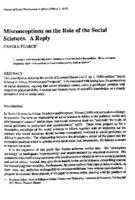Misconceptions on the role of the social sciences. A reply