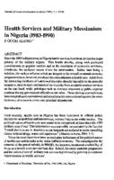 Health services and military Messianism in Nigeria (1983-1990)