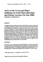 Africa at the crossroads : major challenges for social work education and practice towards the year 2000
