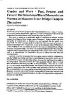 Gender and work - past, present and future : the situation of rural Mozambican women at Mazowe River Bridge Camp in Zimababwe