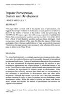 Popular participation, statism and development