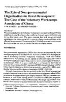 The role of non-governmental organisations in rural development : the case of the Voluntary Workcamps Association of Ghana