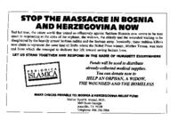 Stop the massacre in Bosnia and Herzegovina now