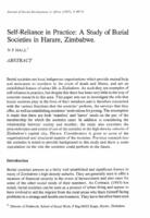 Self-reliance in practice : a study of burial societies in Harare, Zimbabwe