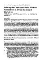 Building the capacity of social workers' associations in Africa : the case of Zimbabwe