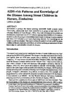 AIDS-risk patterns and knowledge of the disease among street children in Harare, Zimbabwe