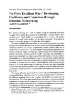 "A more excellent way : " developing coalitions and consensus through informal networking