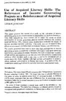 Use of acquired literacy skills : the relevance of income generating projects as a reinforcement of acquired literacy skills