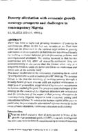 Poverty alleviation with economic growth strategy : prospects and challenges in contemporary Nigeria