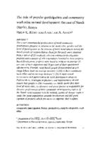 The role of popular participation and community work ethic in rural development : the case of Nandi District, Kenya