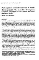 Participation of the grassroots in rural development : "the case of the Development Education Programme of the Catholic Diocese of Machakos, Kenya"