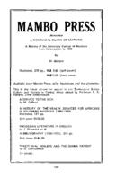 Advertisement : Mambo Press