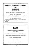 Advertisement : Central African journal of medicine, and NADA