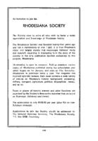 Advertisement : An invitation to join the Rhodesiana Society