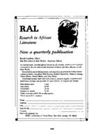 Advertisement : Research in African literatures