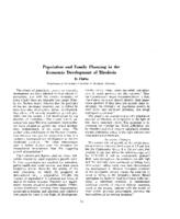 Population and family planning in the economic development of Rhodesia