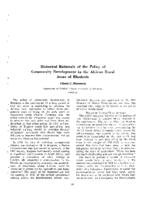 Historical rationale of the policy of community development in the African rual areas of Rhodesia