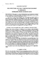 Soil moisture and soil temperature regimes in Zimbabwe : estimated from climatic data