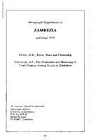 Advertisement : Monograph supplements to Zambezia published 1979