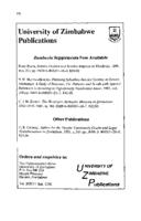 Advertisement : University of Zimbabwe Publications