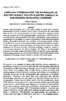 Criticaly interrogating the rationality of Western science vis-a-vis scientific literacy in non-Western developing countries