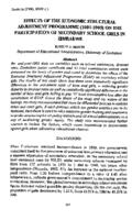 Effects of the economic structural adjustment programme (1991-1993) on the participation of secondary school girls in Zimbabwe