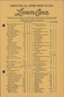 Lawn care. Index for all issues prior to 1937
