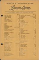 Lawn care. Index for all issues prior to 1944