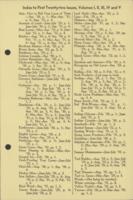 Lawn care. Index to first twenty-two issues, volumes I, II, III, IV, and V