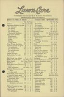 Lawn care. Index to first 32 issues, August 1920-September 1934