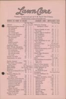 Lawn care. Index to first 37 issues, August 1920-September 1935
