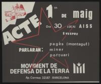 Acte 1er de Maig, dia 30, local AISS, 8 vespre