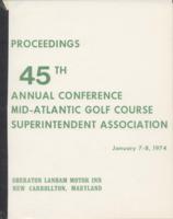 Proceedings 45th Annual Conference, Mid-Atlantic Golf Course Superintendent Association