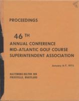 Proceedings 46th Annual Conference, Mid-Atlantic Golf Course Superintendent Association