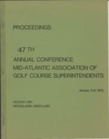 Proceedings 47th Annual Conference, Mid-Atlantic Association of Golf Course Superintendents