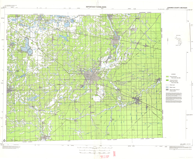 Important farmlands, Lenawee County, Michigan