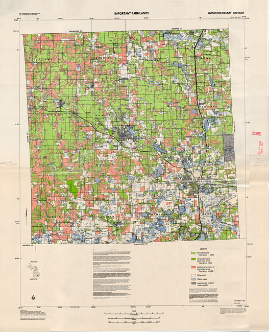 Important farmlands, Livingston County, Michigan