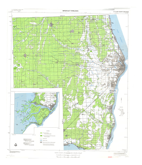 Important farmlands, St. Clair County, Michigan