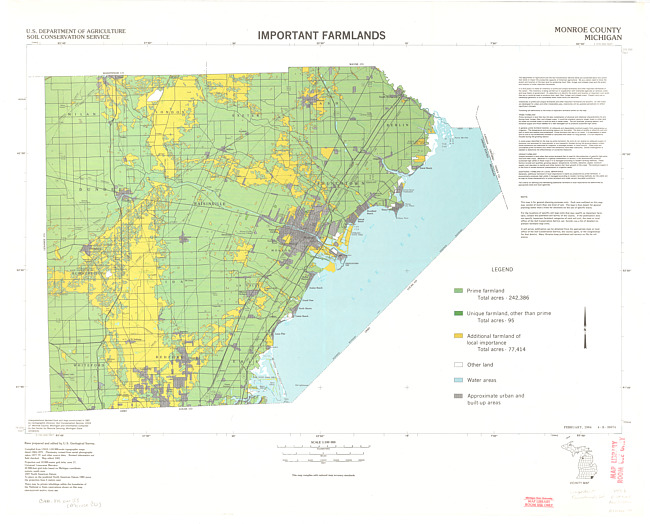 Important farmlands, Monroe County, Michigan