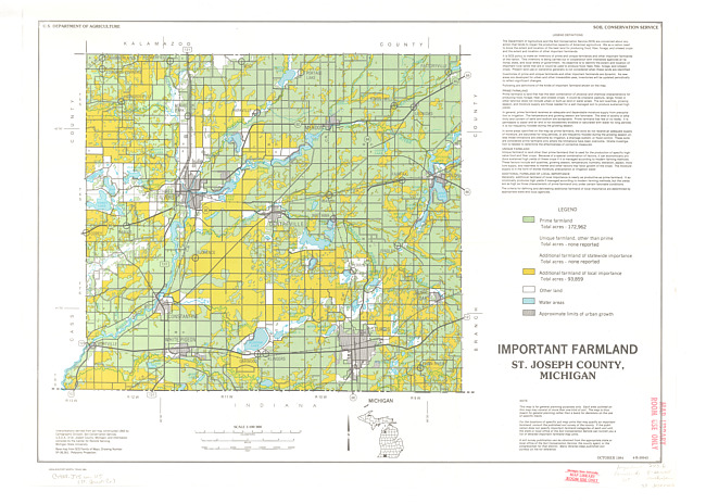 Important farmland, St. Joseph County, Michigan