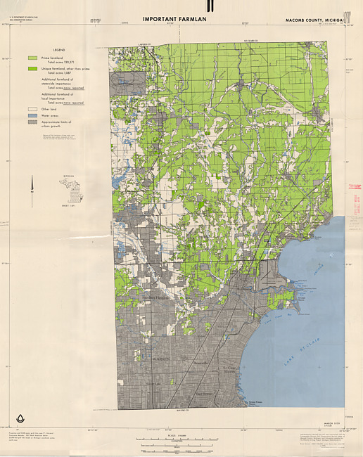 Important farmlands, Macomb County, Michigan